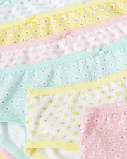 Girls Multicolor Floral Printed Briefs Pack of 6