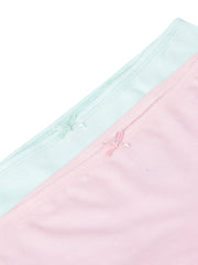Girls Shorties -  green & pink unicorn print - Pack of 2