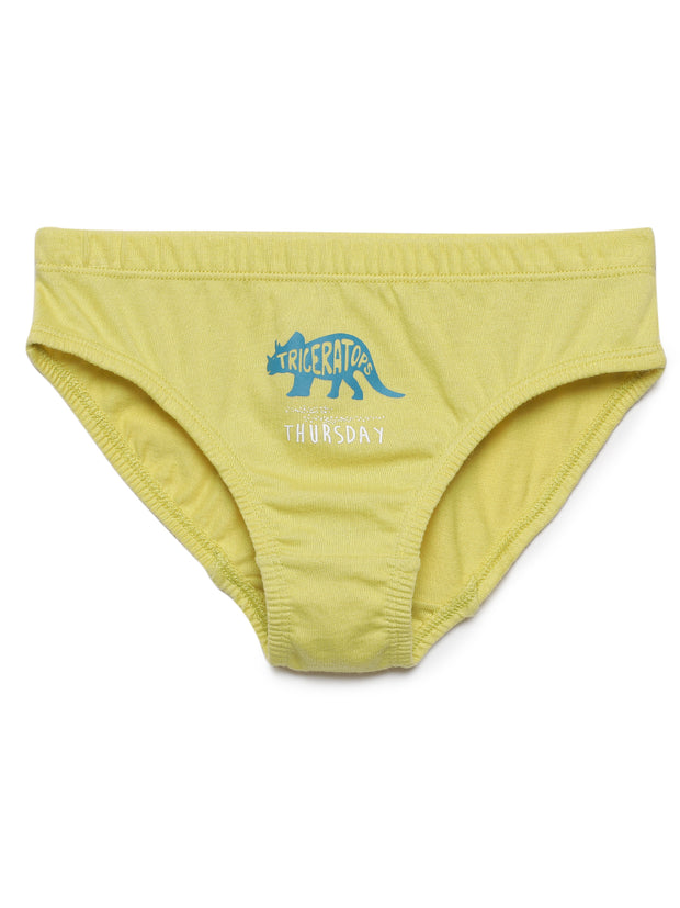 Boys Weekdays Dino Printed Brief Pack of 7