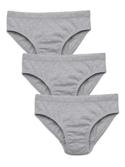 Boys Cotton Brief Grey Pack of 3