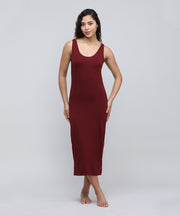 Women's Long Slip_Brown