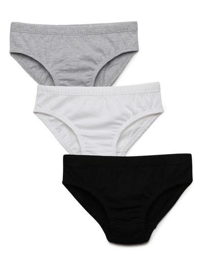 Boys Cotton Solid Color  Briefs Pack of 3