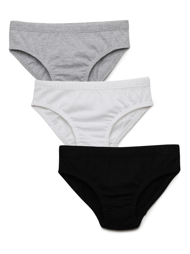 Boys Cotton Solid Color  Briefs Pack of 3
