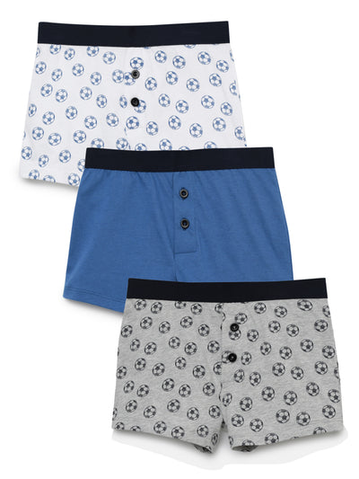 Boys  Boxer Outer Elastic  Football printed Pack of 3
