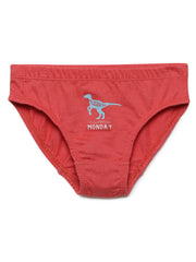 Boys Weekdays Dino Printed Brief Pack of 7