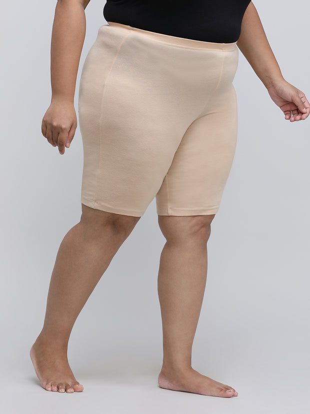 Women's Solid Nude Color Inner Shorts