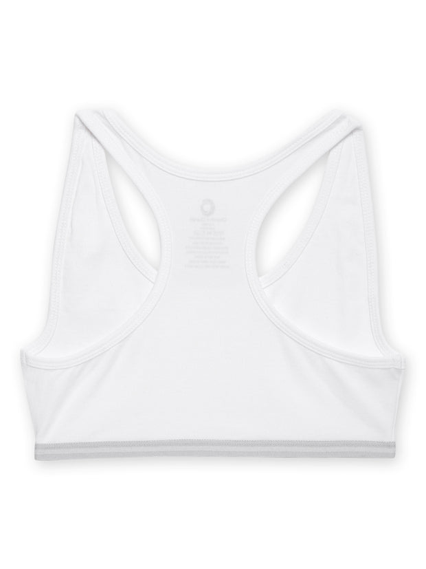 Girls Beginners Sports Bra White and Nude (Pack of 2)