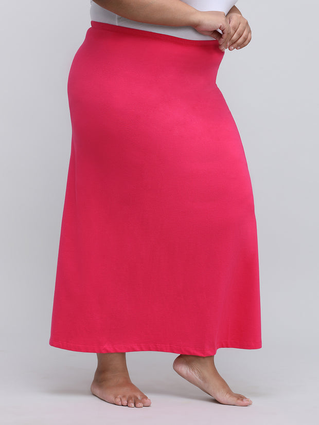 Women's Bottom Long Slip_Dark Pink