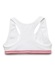 Girls Sports Bra White & Pink Combo Pack of 2