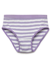 Girls Multicolor Pack of 3 Striped & Star Print Brief