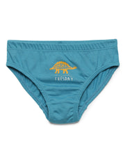 Boys Weekdays Dino Printed Brief Pack of 7