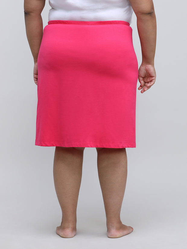 Women's Bottom Short Slip_Dark Pink