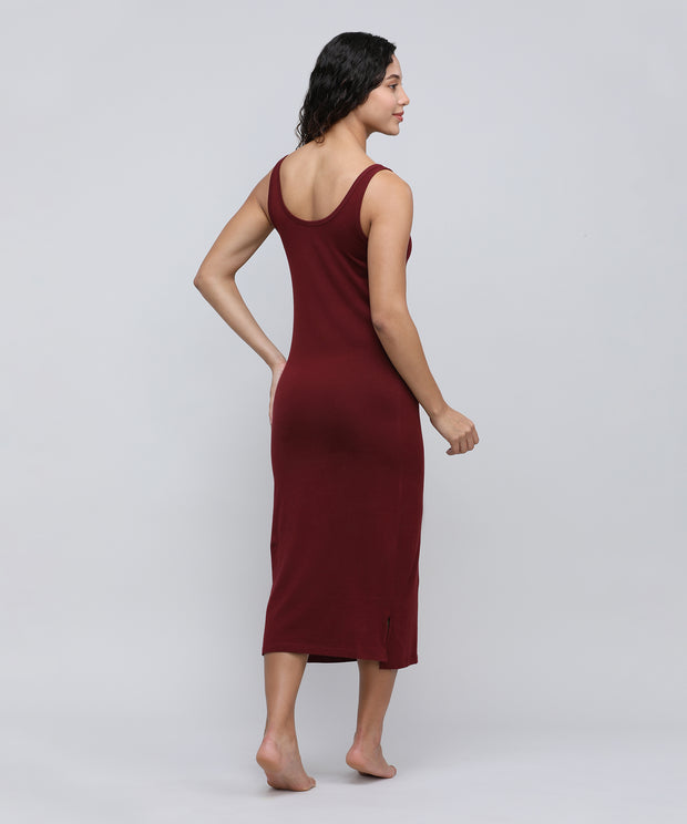 Women's Long Slip_Brown