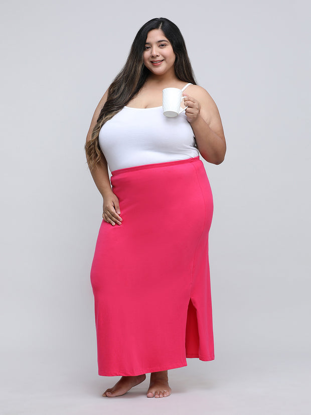 Women's Bottom Long Slip_Dark Pink