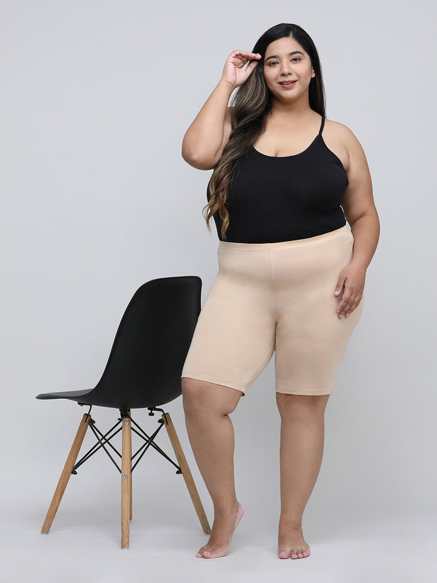 Women's Solid Nude Color Inner Shorts