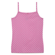 Girls Cami Vests Polka Dotted Print pack of 2_White & Pink