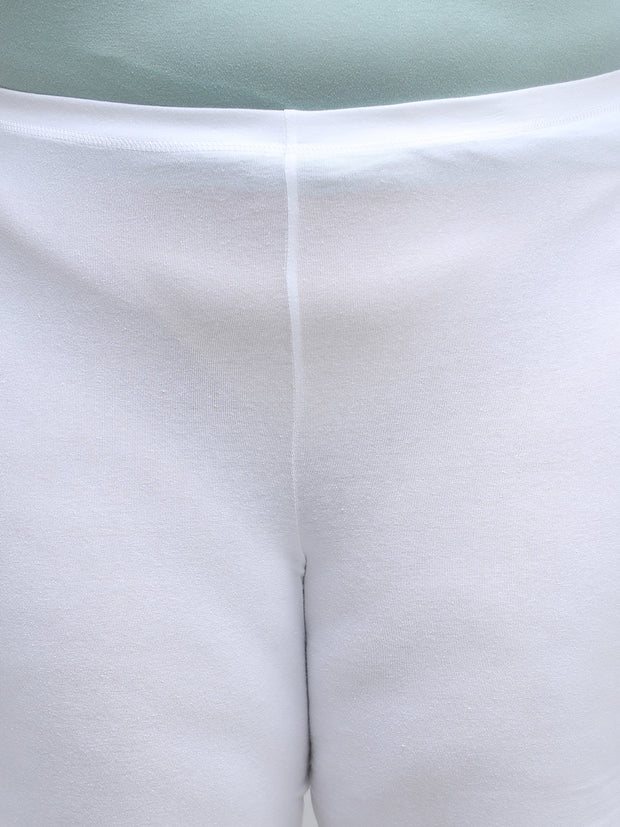 Women's Solid White Color Inner Shorts