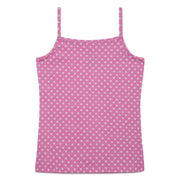 Girls Cami Vests Polka Dotted Print pack of 2_White & Pink