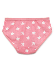 Girls Multicolor Pack of 3 Striped & Star Print Brief