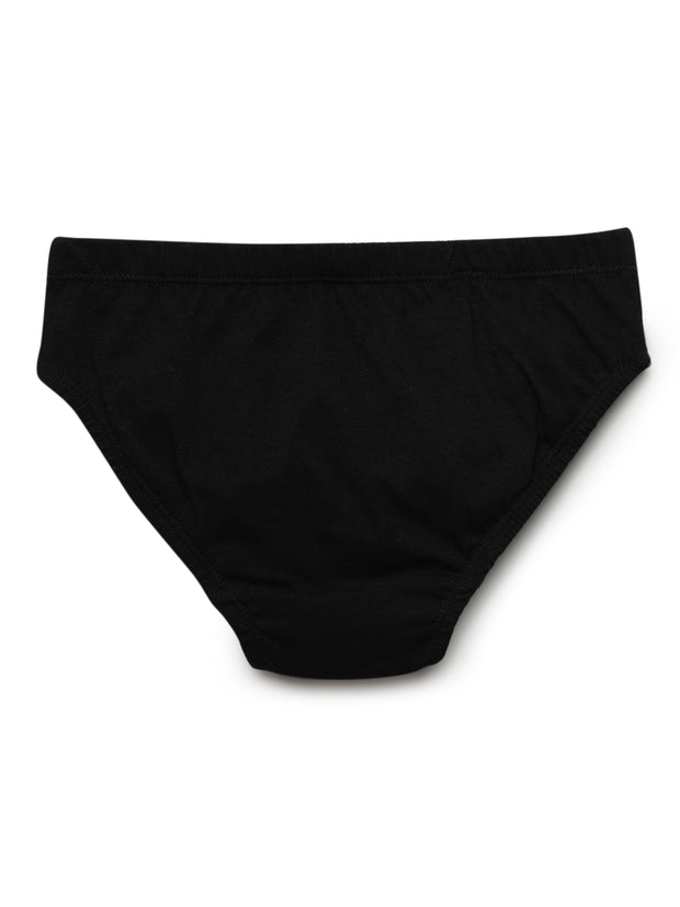 Boys Cotton Brief Black Pack of 3