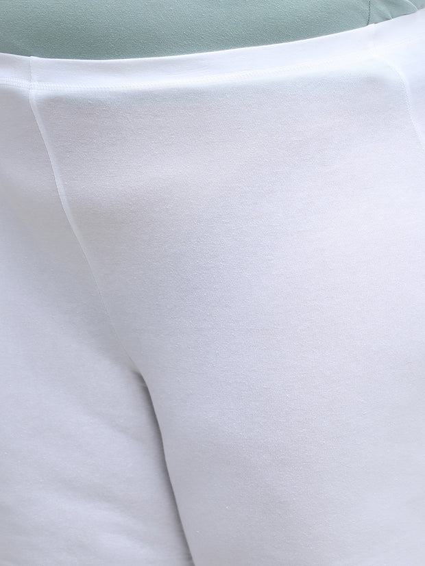 Women's Solid White Color Inner Shorts