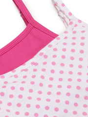 Girls Beginners Bra Polka Dotted  Pack of 2_White Aop & Pink