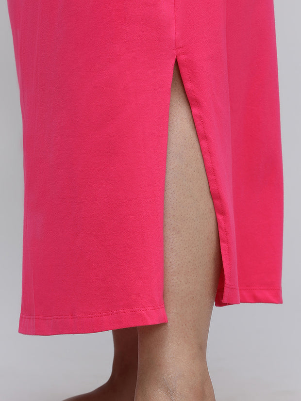 Women's Bottom Long Slip_Dark Pink