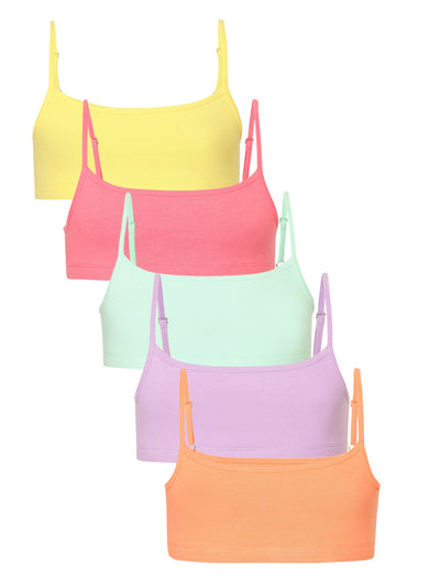 Girls Beginners bra Multicolor Combo Pack of 5