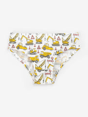 Boys Truck all over Printed & Strip Brief Pack of 3