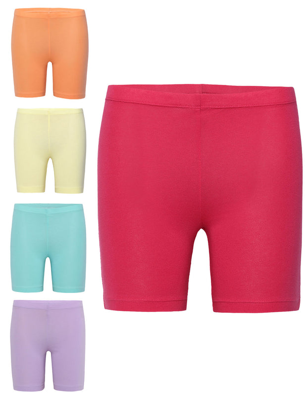 Girls Shorts Pack of 1|| Cotton || Multicolor || School inner Shorts || Under dress Gym cycling yoga Shorts
