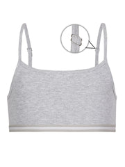 Girls Beginners Bra Grey & White color combo pack of 2