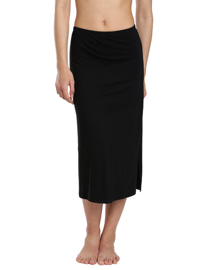 WOMENS BLACK SOLID COLOR INNER LONG SLIP