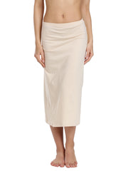 WOMENS BEIGE SOLID COLOR BOTTOM INNER SKIRT