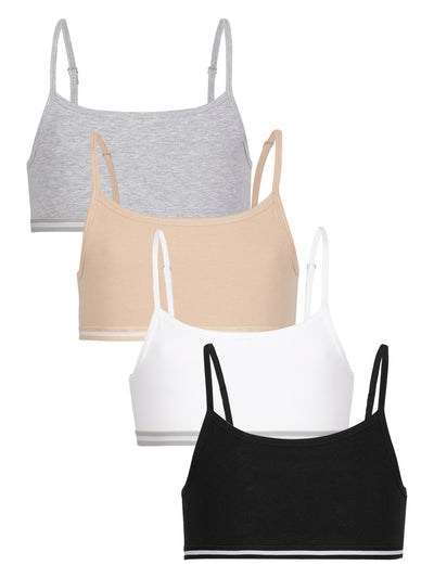 4 Pack Beginners Bra - Solid Colors