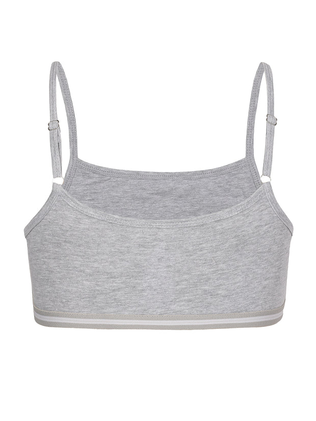 Girls Beginners Bra Grey & White color combo pack of 2