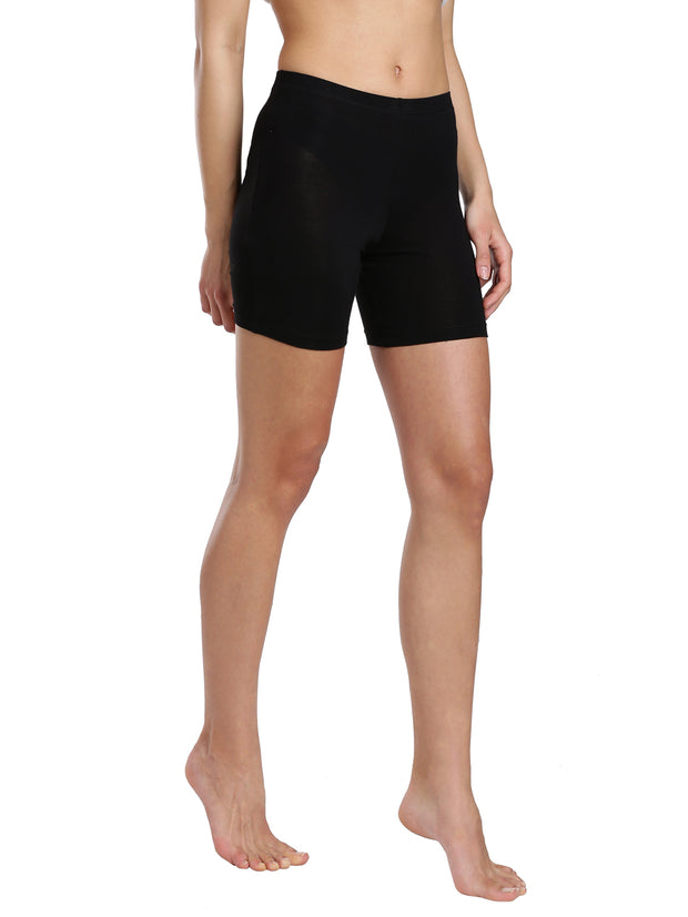 Women's Solid Black Color Inner Shorts