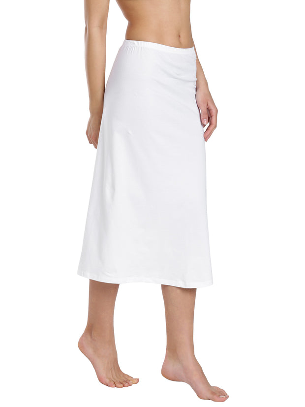 WOMENS WHITE  SOLID COLOR BOTTOM INNER SKIRT