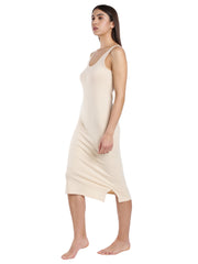 WOMENS SOLID BEIDGE COLOR INNER KURTHI LONG-SLIP