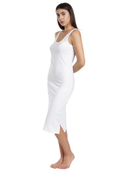 WOMENS SOLID WHITE COLOR INNER LONG-SLIP