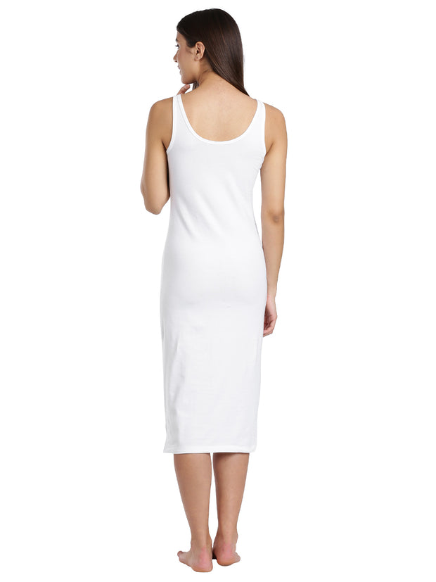 WOMENS SOLID WHITE COLOR INNER KURTHI LONG-SLIP