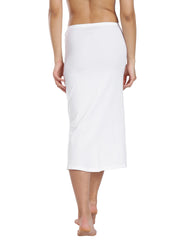 WOMENS WHITE  SOLID COLOR BOTTOM INNER SKIRT