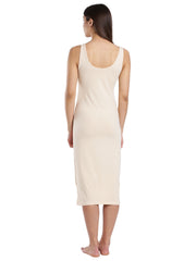 WOMENS SOLID BEIDGE COLOR INNER KURTHI LONG-SLIP