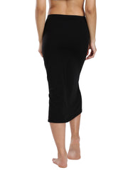 WOMENS BLACK SOLID COLOR INNER LONG SLIP