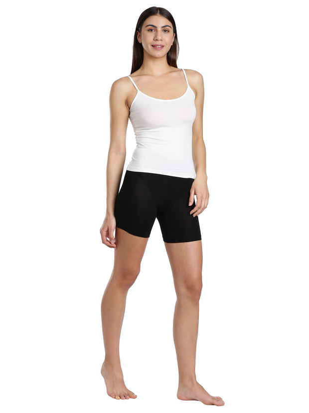 Women's Solid Black Color Inner Shorts