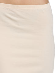 WOMENS BEIGE SOLID COLOR BOTTOM INNER SKIRT