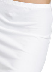 WOMENS WHITE SOLID COLOR BOTTOM SHORT-INNER-SKIRT