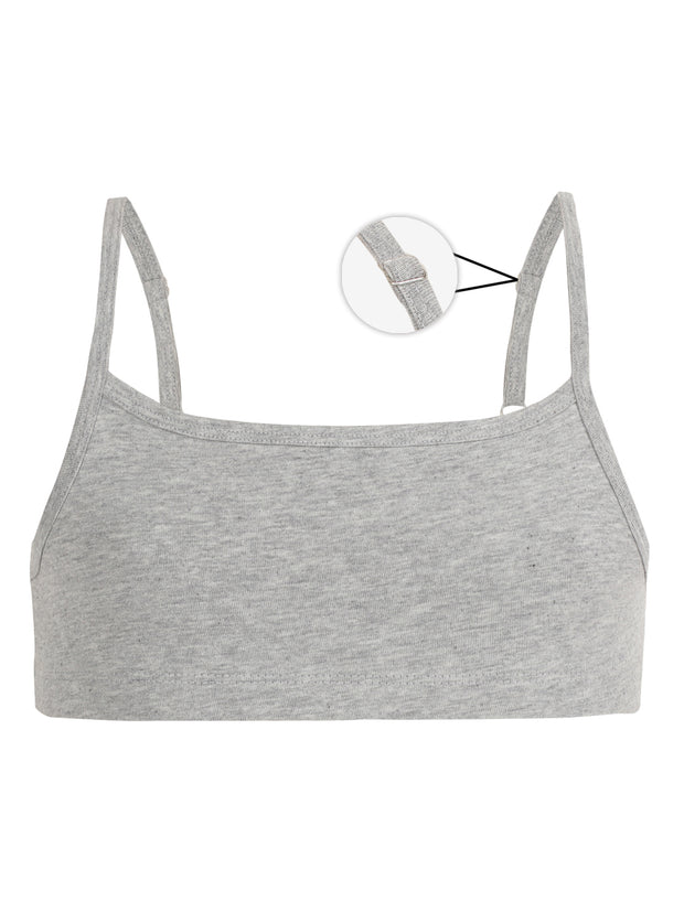 Girls Beginners Bra Pack of 2_Black & Grey