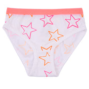 Girls Briefs - Pink and White Star Print - Pack of 3