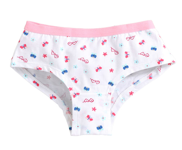 CHARM N CHERISH Girls Hipster Cotton Briefs Pack of 3 (GWHIP24) 2-12 Years Polka Dotted and Stripes - Multicolor