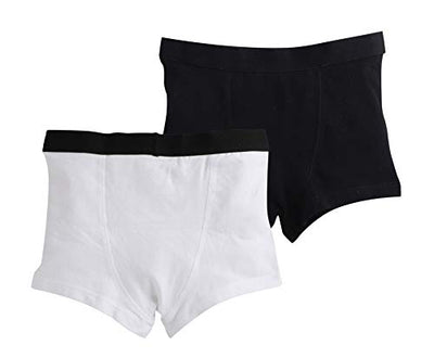 Boys Trunks - White and Black Combo - Pack of 2